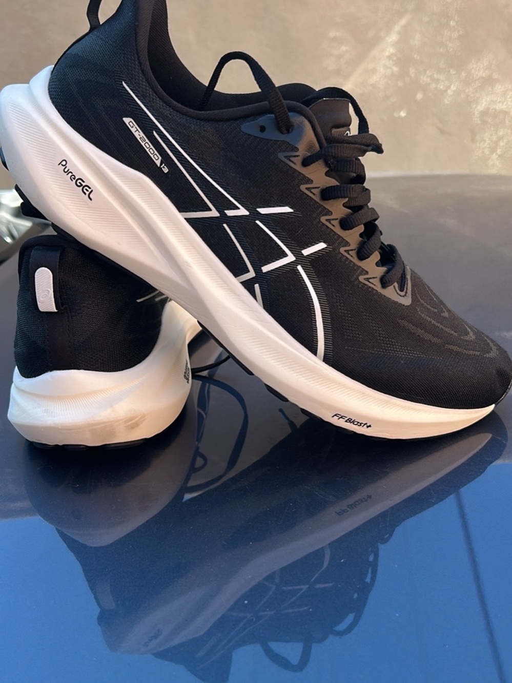 ASICS 2000 Black and White Men's Running Shoes